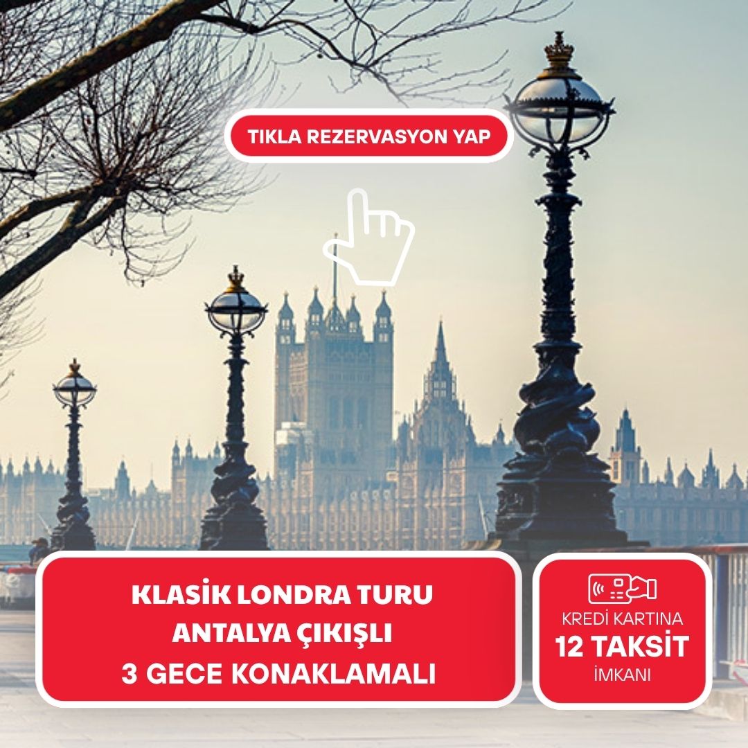 Kış Dönemi Klasik Londra Turu (Pegasus) 3 Gece 4 Gün - YT001