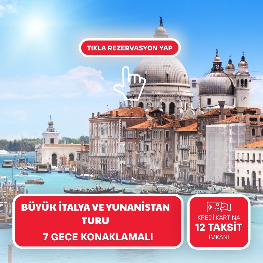 Otobüs İle Büyük İtalya ve Yunanistan Masalı (Ekstra Turlar ve Çevre Gezileri Dahil) İzmir Hareketli